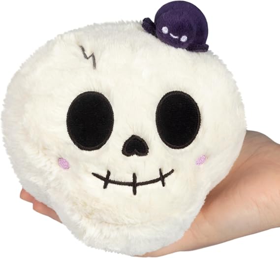Squishable - Snugglemi Snackers Skull - Spooky Collection - 5.5 in - Soft Toy Collectible Stuffed Animal - Beans