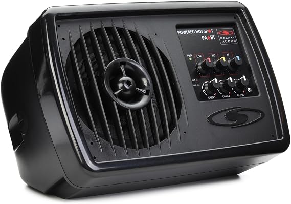 Galaxy Audio PA6BT 6" 170 Watt 2-Way Powered Hot Spot Monitor Speaker With Bluetooth,Black