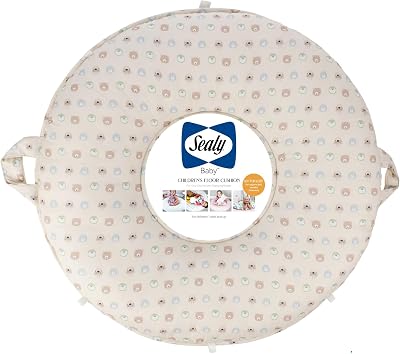 SEALY BABY Childrens Floor Cushion, Kids, Toddler Play Mat & Soft Lounger Animal Faces & Beige