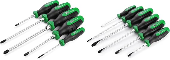 SK 11-Piece Screwdriver Set, Including 5-Piece Phillips Screwdrivers&6-Piece Slotted Screwdrivers