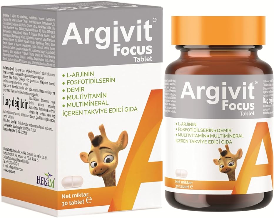 Argivit Focus Tablet 30 Tablets 2' Package with