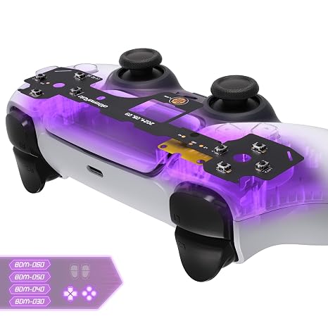 eXtremeRate Face Clicky Kit for PS5 Controller BDM-030 BDM-040 BDM-050 060 Face Buttons, Custom Hard Silicone Tactile Switch Dpad Action Buttons Mouse Click Kit for PS5 Controller - Without Controller