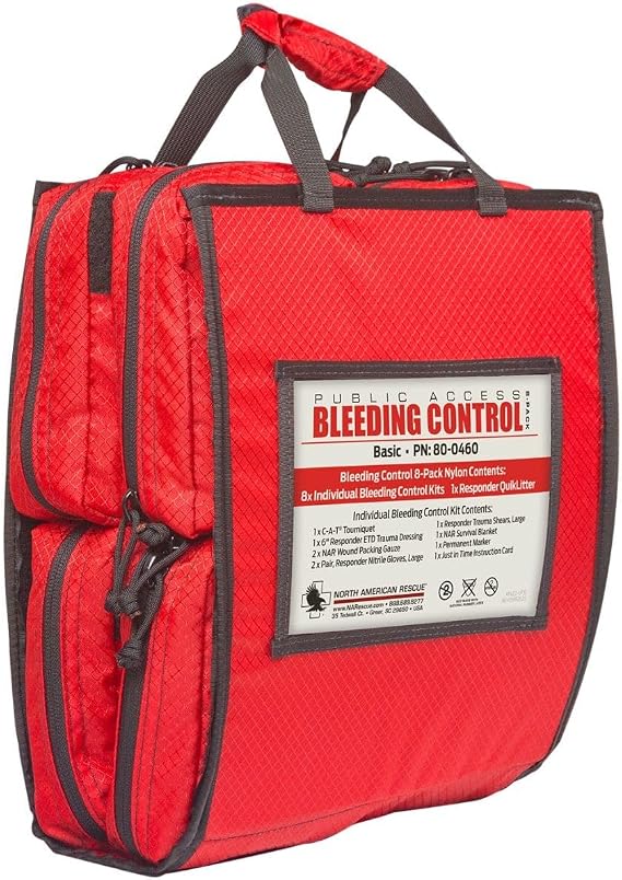 Public Access Bleeding Control Stop the Bleed 8-Pack - Nylon