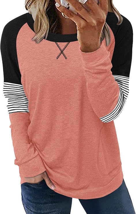 onlypuff Long Sleeve Shirts for Women Fall Fashion Tops Clothing
