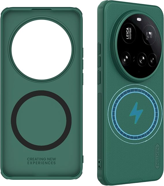 Magnetic Case for Xiaomi Mi 15 UltraCompatible with MagSafe Slim Fit Dotted Frosted Matte PC Back Cover TPU Bumper Corner Airbag Shockproof (Green)