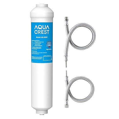 AQUA CREST 5KDC Under Sink Water Filter System | Reduces PFAS, PFOA/PFOS, Chlorine, Direct Connect Under Sink Water Filter, NSF/ANSI Tested, 5K Gallons Ultra High Capacity