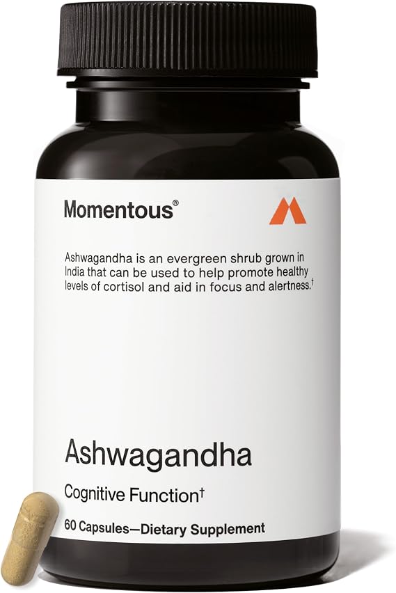 Momentous Ashwagandha Supplement, NooGandha Extract, 300mg per Serving