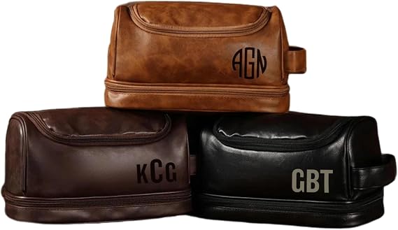 Personalized Toiletry Bag Gifts For Men - Custom Travel Toiletry Bag - Mens Cruise Toiletry Travel Bag - Personalized Toiletry Bag For Men - Durable Leather Dopp Bag(Pattern 9)