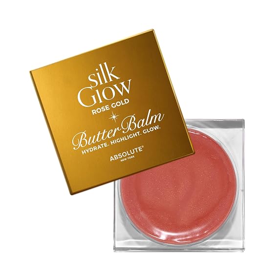 Absolute New York Rose Gold Silk Glow Butter Balm, Highlighter Balm
