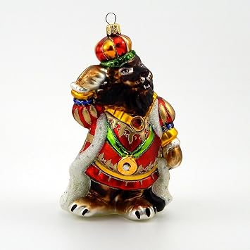 Coppenrath Lion King- Polish Blown Glass Christmas Ornament
