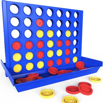 Pup Go Big Size 4 in a Row Game for Kids Ages 3 for Boys Girls Teens, Family Tabletop Games Indoor & Outdoor for Yard, Lawn, Camping, Party, Foldable Design with 6 Spare Discs