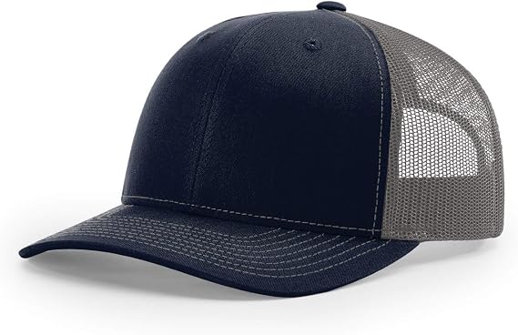 R Richardson 112 Trucker Baseball Cap, Navy/Charcoal, One Size Fits Most