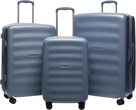 Verage 3 Piece Luggage Sets Hardshell Luggage with Spinner Wheels TSA Approved Expandable Travel Suitcase (Aero Blue, 3-Piece Set(20/24/28)