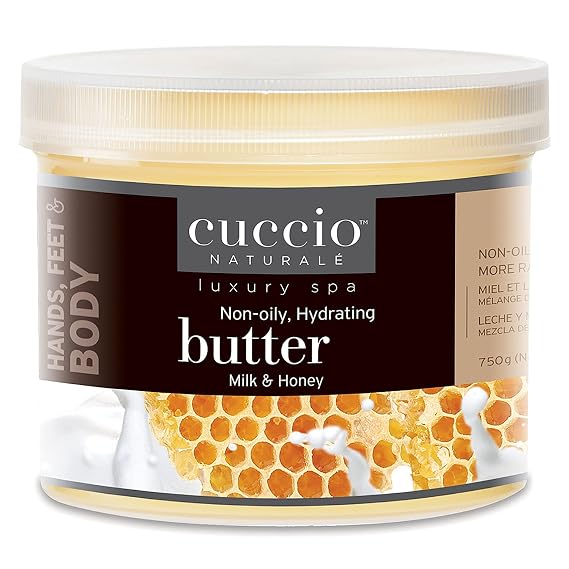 Cuccio Naturale Milk and Honey Butter Blend Ultra Moisturizing Cream for Hands, Feet, and Body 26 Ounces