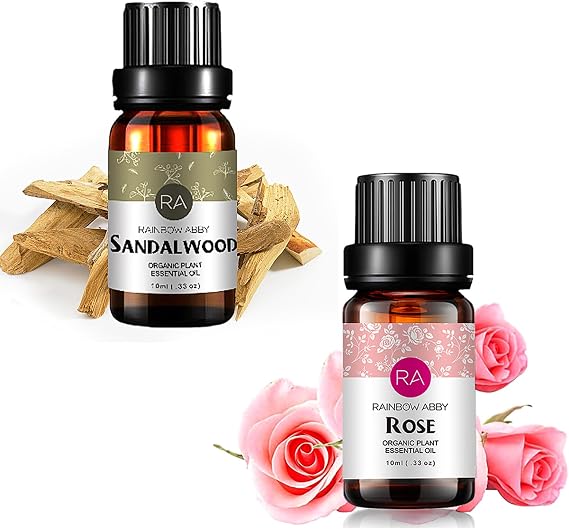 Rose and Sandalwood Essential Oil Set