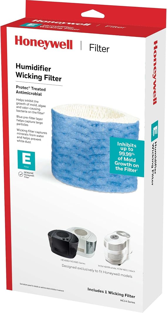 Honeywell Humidifier Replacement Wicking Filter E, 1 Pack, HC14PF1