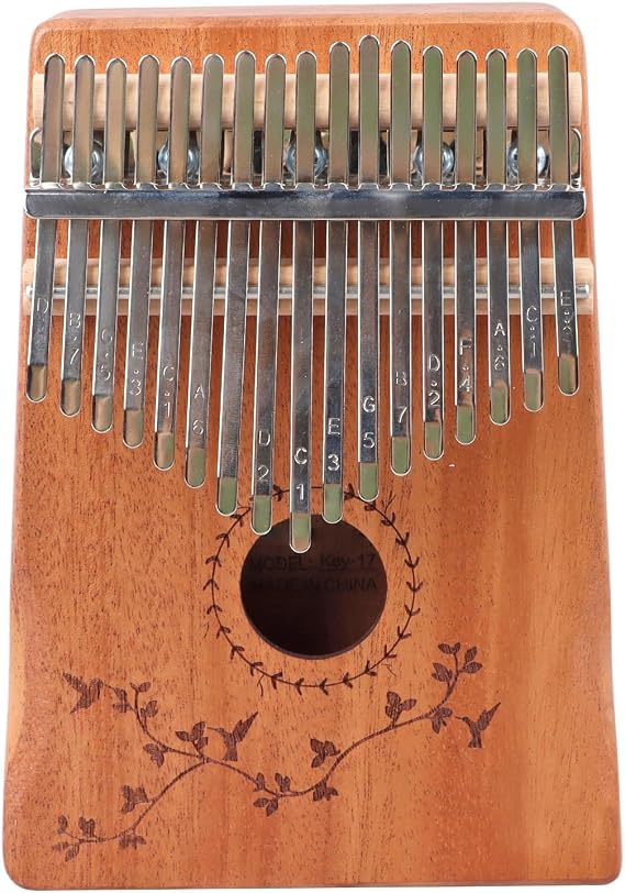 Daumenklavier mit 17 Tasten Tragbares Kalimba-Hohlbrett aus Mahagoniholz ​​mit Hoher Härte für Musikalische Darbietungen