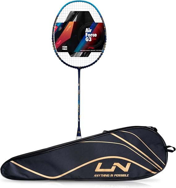 Li-ning Air-Force Carbon Fibre Unstrung Badminton Racket with Full Cover