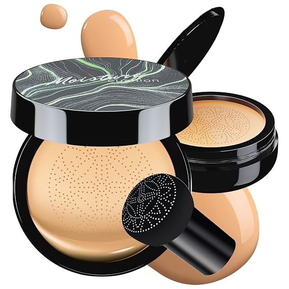 Cushion Foundation for Women CC Cream Concealer Waterproof Buff Beige | Tattoo Cover Up BB Cream Waterproof Moisturizing Long-Lasting, CC Cream Face MakeUp Full Coverage Self Adjusting