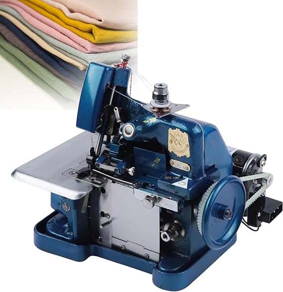 250W Coral Driller Amber Holing Machine,Serger Sewing Machine 3000 Stitches,Adjustable Stitch Length with Metal Frame,for Hemming and Sewing Blue
