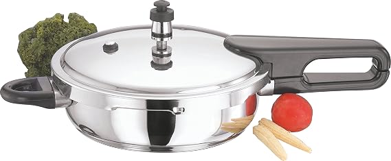 Vinod Cookware Induction Friendly Splendid Plus Pressure Pan Jumbo With Lid Mirror Finish 4 Litres