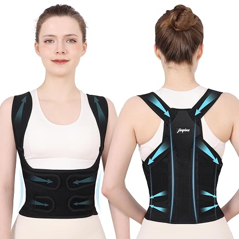 Back Support Posture Brace Corrector: Adjustable Elastic Posture Corrector Men Women - Breathable Support Belt for Shoulder Neck Lumbar - Upper Lower Back Straightener For Scoliosis Hunchback (XXL)