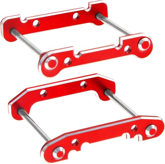 Front Rear Swing Arm Reinforcement Mounts Plate Compatible with WLtoys 144001 144002 144010 124016 124017 124018 124019 RC Car (Red)