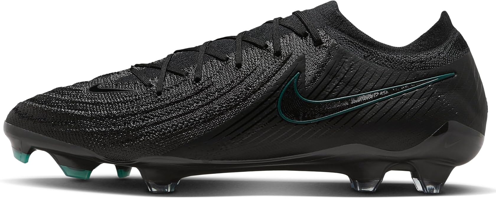Nike Phantom GX 2 Elite FG Low-Top Soccer Cleats (FJ2559-002, Black/Deep Jungle/Black) Size 7
