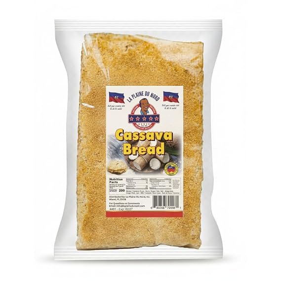 La PlaineDuNord Cassava Bread | Premium Quality with Caribbean Flavor | Traditional Haitian Manioc Bread | No Artificial Flavors | Natural Sources Vitamins & Minerals, Rich in Resistant Starch | Made with Cassava Root & Salt