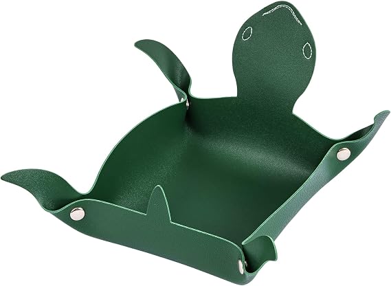 DND Dice Rolling Tray, Portable Dice Tray Unique Turtle Shape Dice Storage Organizer D&D Gift for RPG Game Players, Jewelry Trays for Women