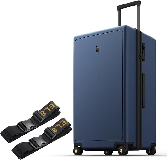 LEVEL8 Luminous 28 Inch Trunk Luggage with Luggage Straps