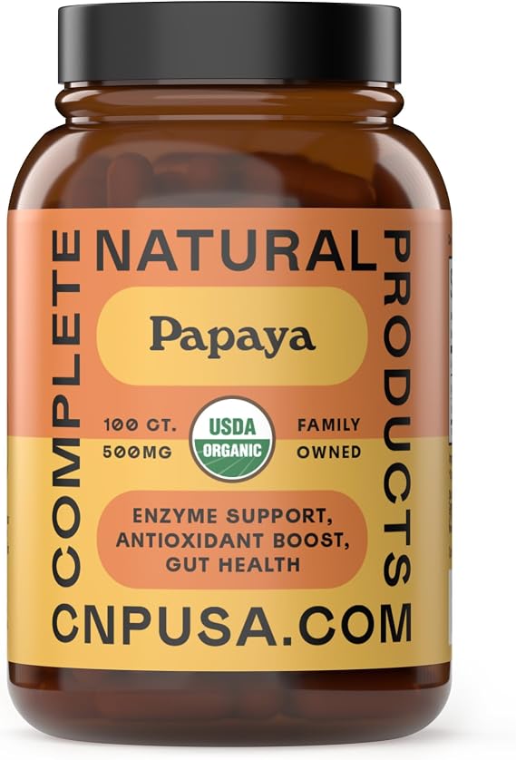 CNP | Papaya Enzyme Capsules 500mg - Papain, Digestive Support, Gut Aid