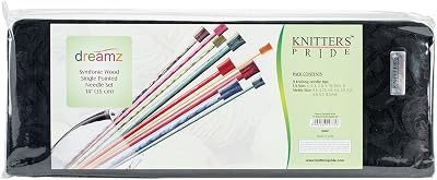Knitters Pride-Dreamz Straight Needles Set 14, Sizes 43.5mm to 118mm