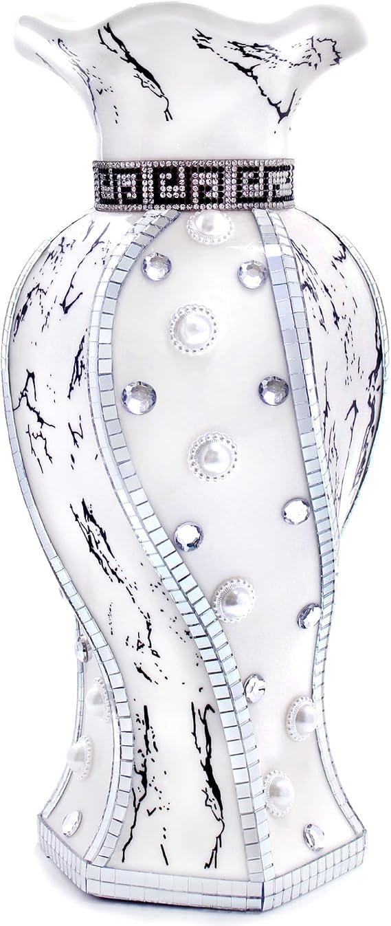 Winsterch Silver Ceramic Decorative Vase