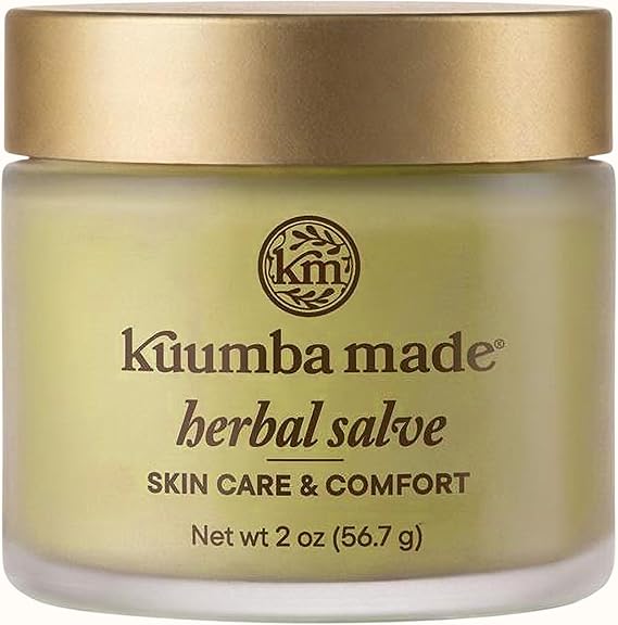 Kuumba Made Herbal Salve, Skin Care & Comfort Balm with Calendula & Comfrey for Dry, Sensitive Skin, 2 Oz