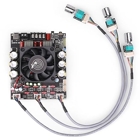 ZK-3002T 300W+300W Stereo Power Amplifier Board with TPA3255 Chip & Bluetooth 5.0 | 18-50V Wide Voltage Input | AUX/USB/Bluetooth Multi-Mode | HiFi Audio for DIY Speakers