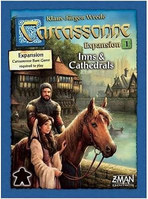 Z-Man Games Carcassonne Inns & Cathedrals EXPANSION 1 | Board Game for Adults and Family | Strategy,Medieval Adventure Board Game | 2-6 Players | Made by Z-Man Games