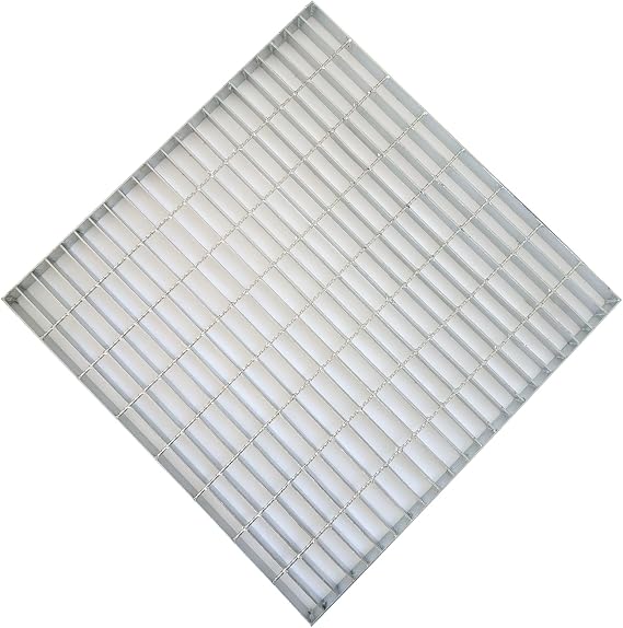 2.6ft*2.6ft Carbon Steel Grille Plate 1.5'' Thickness Silver Gray Floor Grating Car Wash Grille Square Bearing Capacity 3 Tons (1 PC)