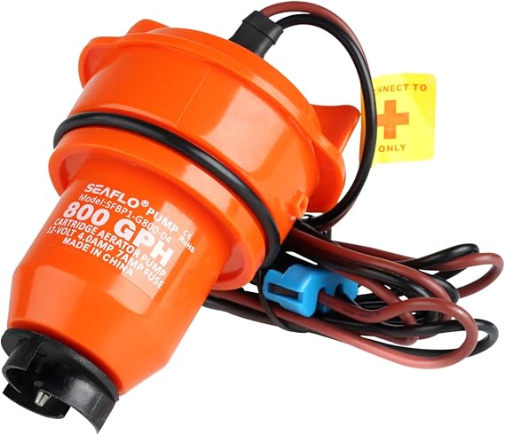SEAFLO 12V 800 GPH Bilge/Livewell/Baitwell Pump Replacement Cartridge Motor Fits SEAFLO Models: SFBP1-G800-03, SFBP1-G800-04 & SFBP1-G800-05, Quick-Click Installation,