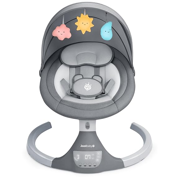 Jool Baby Nova Baby Swing for Infants Bluetooth Music, Remote (Gray)
