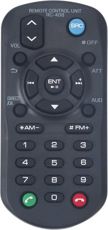 RC-406 KCA-RC406 Replaced Remote fit for Kenwood Audio Stereo KDC-BT958HD KDC-HD458U KDC-MP158U KDC-MP258U KDC-X398 KDC-X498 KDC-X598 KDC-X798 KDC-X898 KDC-X998 KDC-BT858U KDC-158U KDC-118U