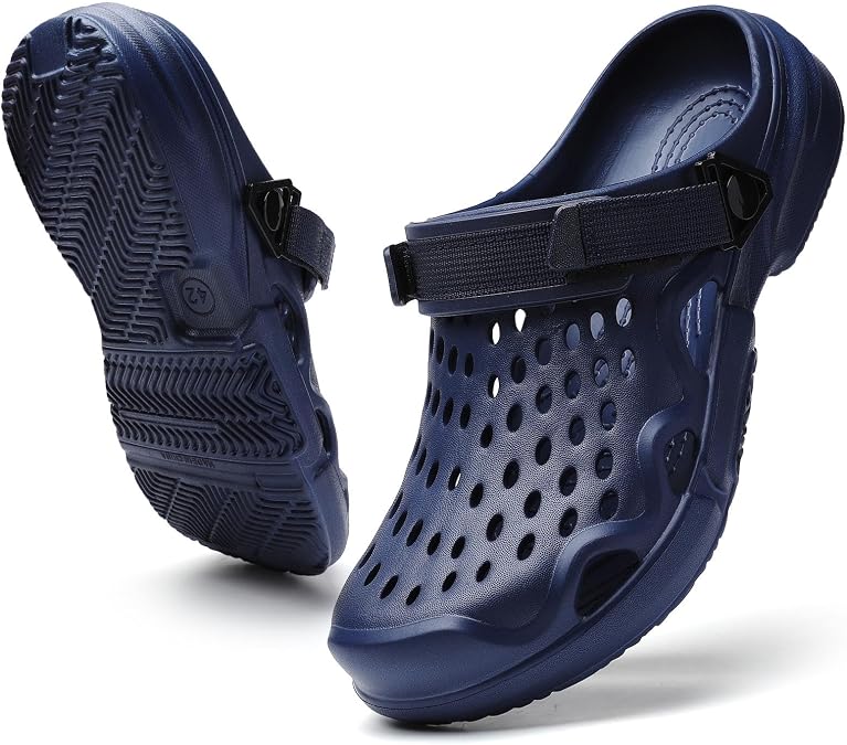 Men's Slip On Clogs Summer Non Slip Garden Shoes Lightweight Soft Clogs Mules Garden Kitchen Outdoor Beach Yard Pool Shower Classic Sandals Slippers