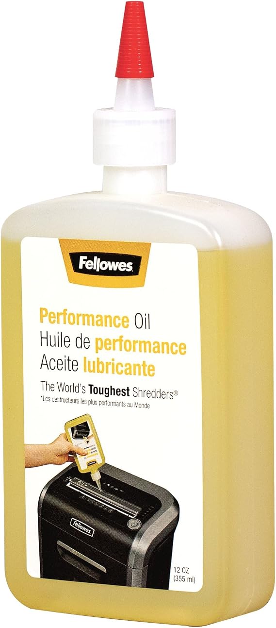 Fellowes Powershred Performance Shredder Oil, 12 oz. Extended Nozzle Bottle (35250)