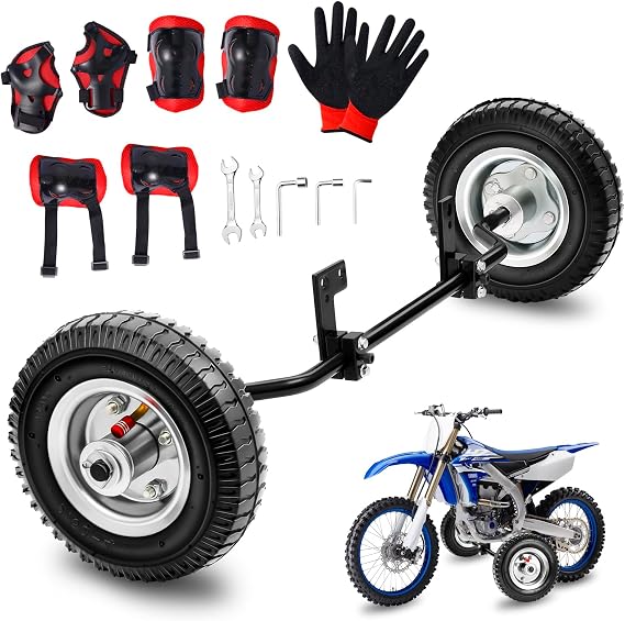 Upgrade Dirt Bike Training Wheels - Heavy Duty Adjustable Stabilizers for Kids 50cc, Build Confidence & Safety for Razor MX125 MX350 MX400 MX500 Honda XR50 Z50R CRF50 Z50 Yamaha PW50 TTR50 PW80