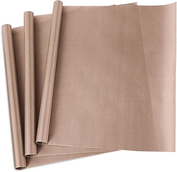 3 Pack PTFE Teflon Sheets for Heat Press, 16" x 20" Heat Transfer Paper, Non-Stick Reusable Heat Resistant Craft Mat