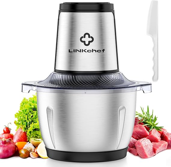 LINKChef Food Processor, 6 Cup Electric Food Chopper, 250W Meat Grinder