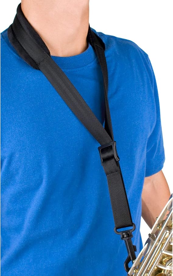 Pro Tec A311P 20-Inch Junior Padded Saxophone Neck Strap with Swivel Snap Black