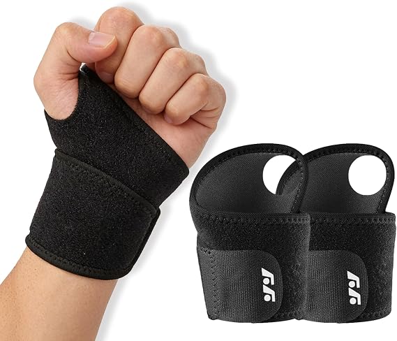 2pcs Wrist Strap and Support Wrist Brace Sport Unisex One Size Adjustable