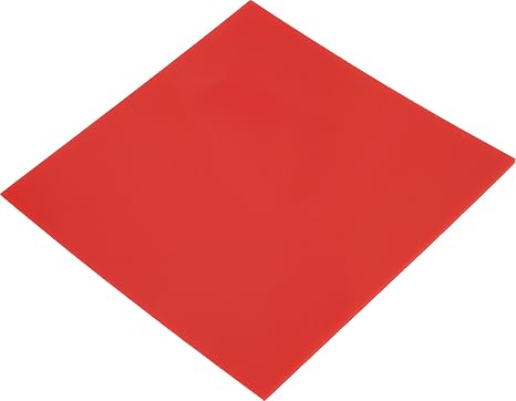 Pepetools 196.PU Durometer Urethane Pad, 6" x 6", 1/16" Thick, 95 amp, Red
