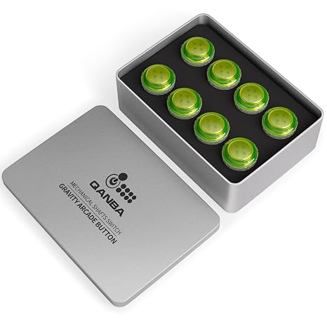 qanba Gravity LX 30mm Mechanical Pushbutton Switch Button Arcade Buttons DIY Kit (Boxed (Translucent Yellow B02)